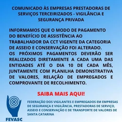 COMUNICADO ÀS EMPRESAS - BENEFÍCIO DE ASSISTÊNCIA AO TRABALHADOR